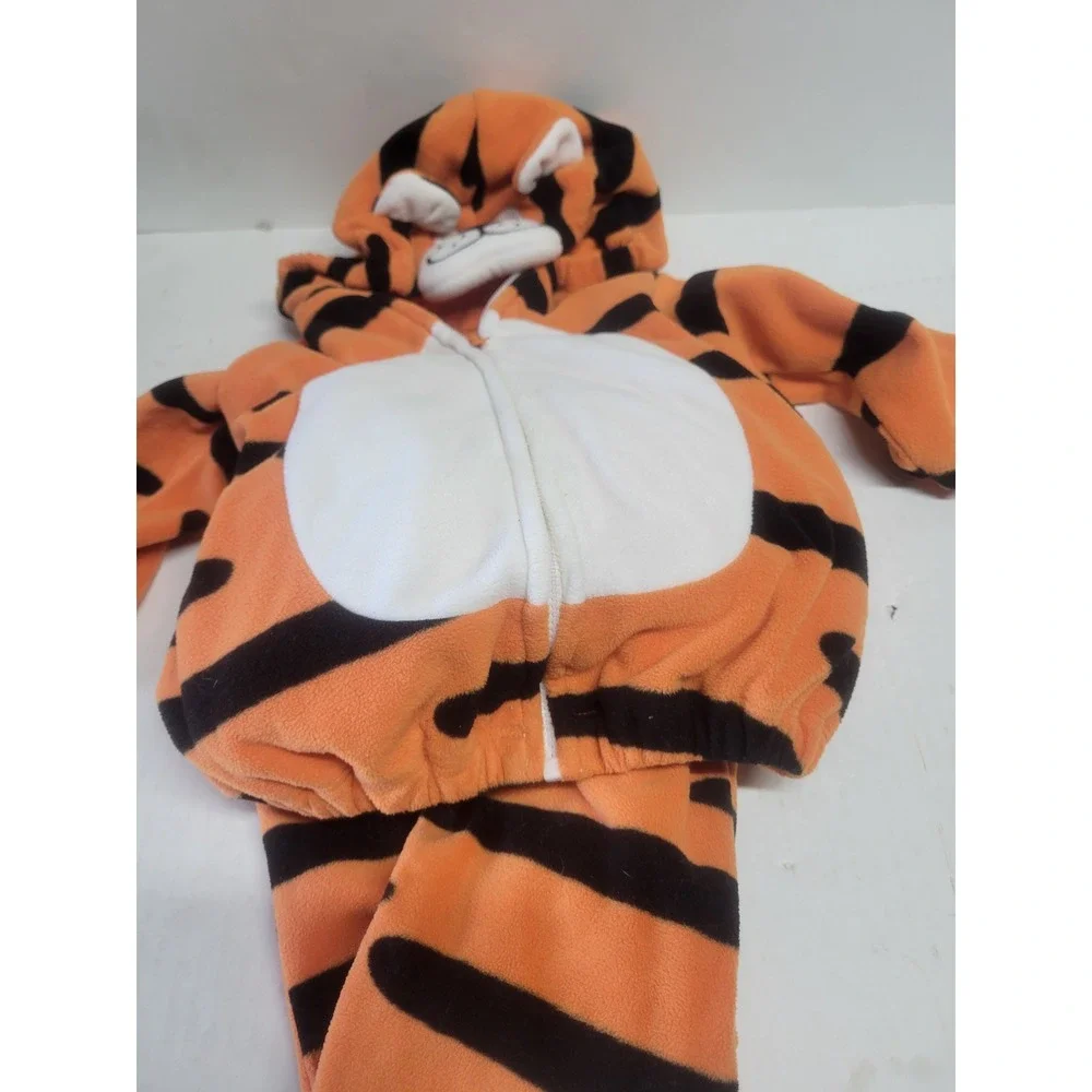 Carters Baby Tiger Costume Set 6-9 Months Orange Black‎ Fleece Hooded 2pc Outfit